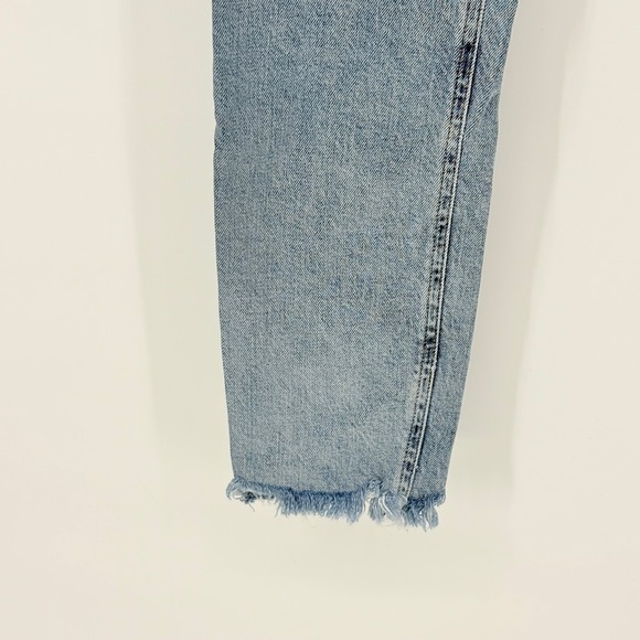 AGOLDE Nico High Rise Straight Leg Jeans‎ Light Wash Distressed Raw Hem Size 25 - Picture 14 of 16